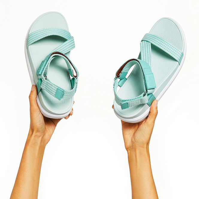 loosh webbing z strap sandals